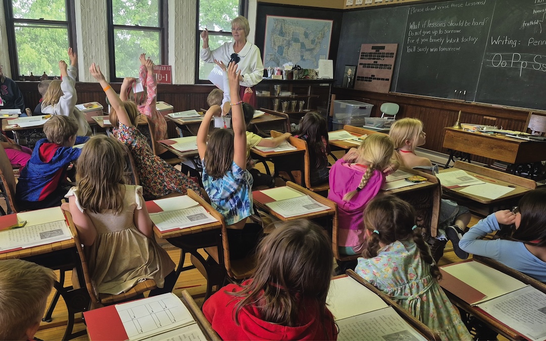 From One-Room School to Community Landmark 1 Class inside the Little Red Schoolhouse