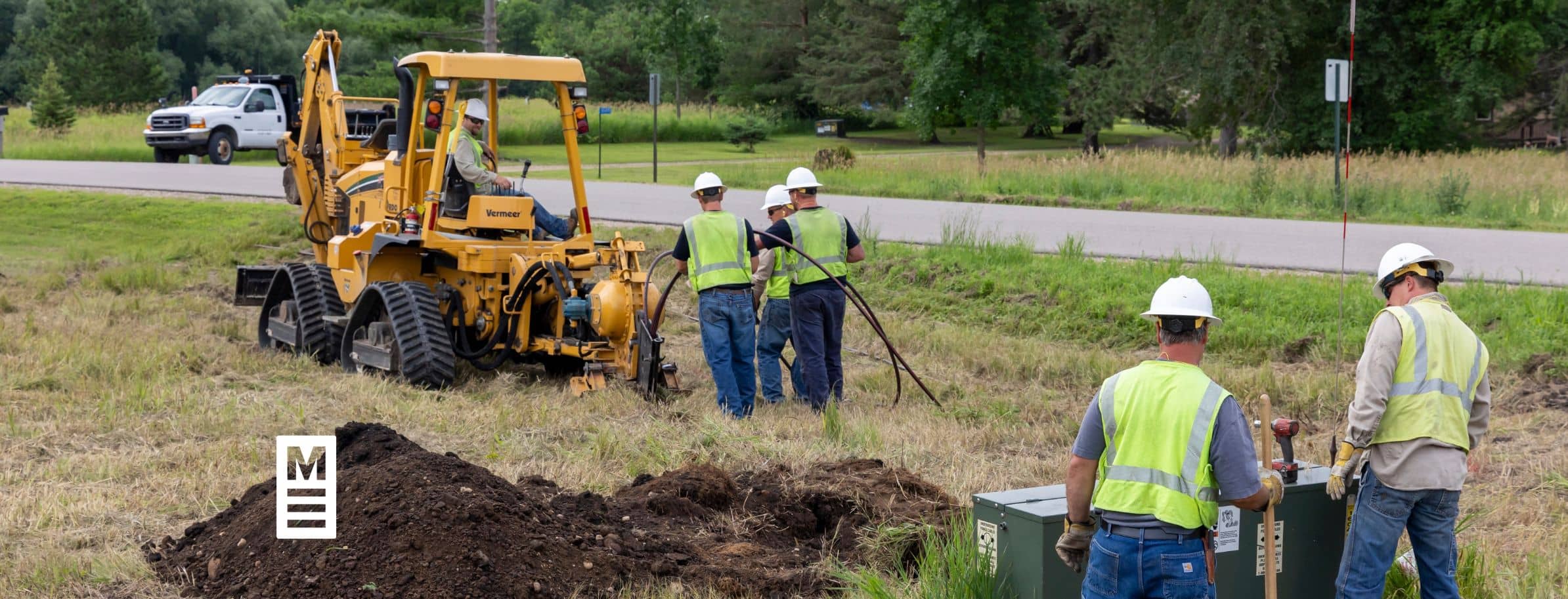 Constructing underground electrical lines