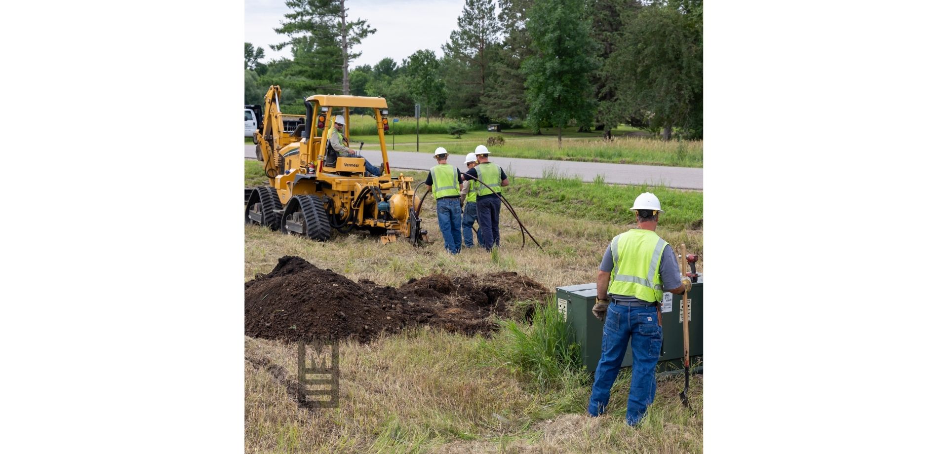 burying underground power lines